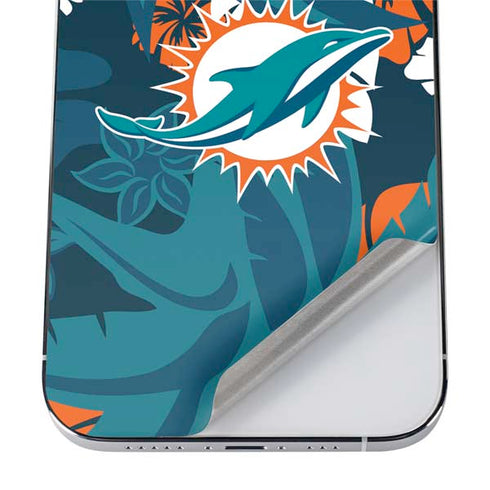 NFL Miami Dolphins Tropical Print iPhone 12 Pro Max Skin